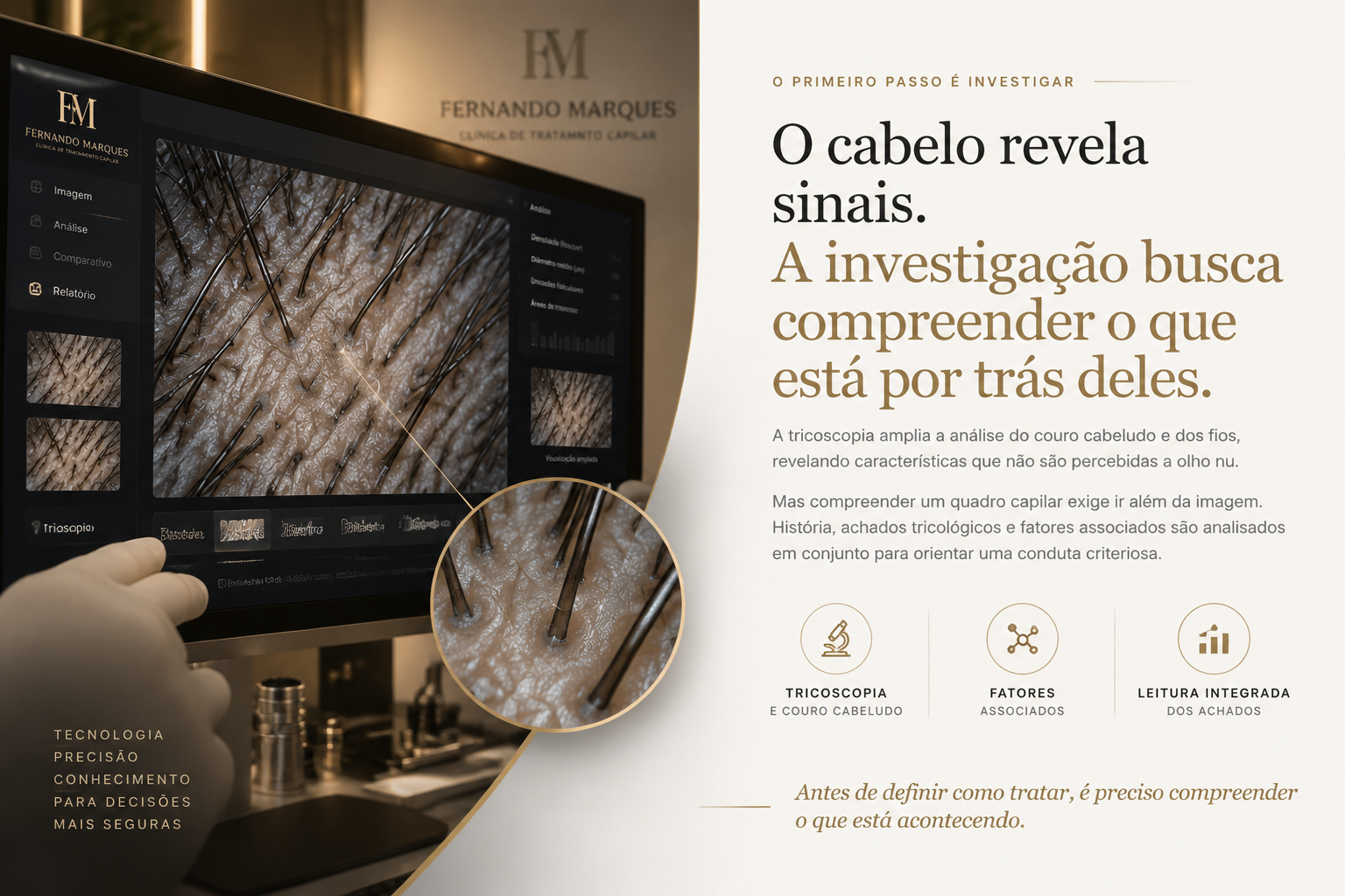 Investigação e tricoscopia